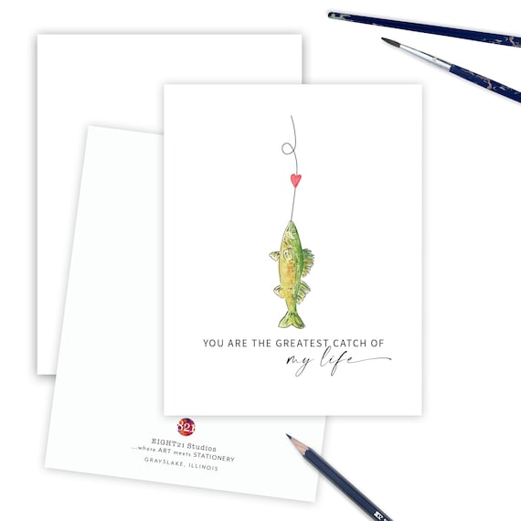 Fishing Birthday Card for Him, Greatest Catch Birthday Greeting Card,  Fisherman Happy Birthday Card for Husband, Outdoorsman Cards -   Australia