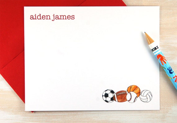 kids monogrammed stationery