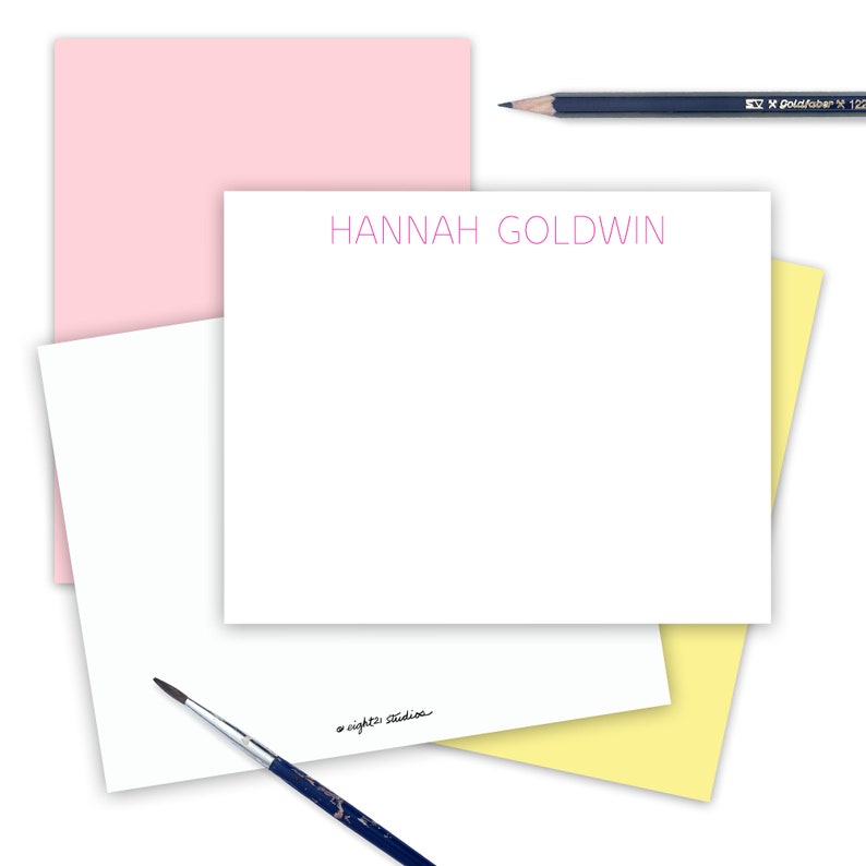 Modern Simple Stationery Gift Idea Personalized Stationery Etsy