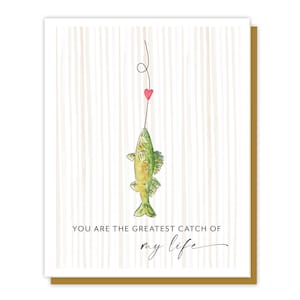 Father&#39;s Day Card for Dad, Fishing Birthday Card for Him, Fisherman Gift Birthday Greeting Card, Fisherman Happy Birthday Card for Husband