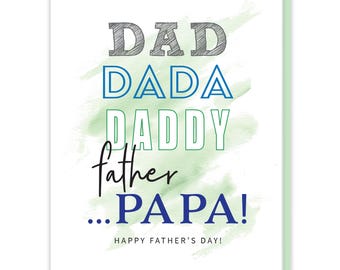 Happy Father's Day Card, Funny Card for Dad, Best Father's Day Greeting, Father's Day Card for Dada, Daddy, Father, Papa Card for Him