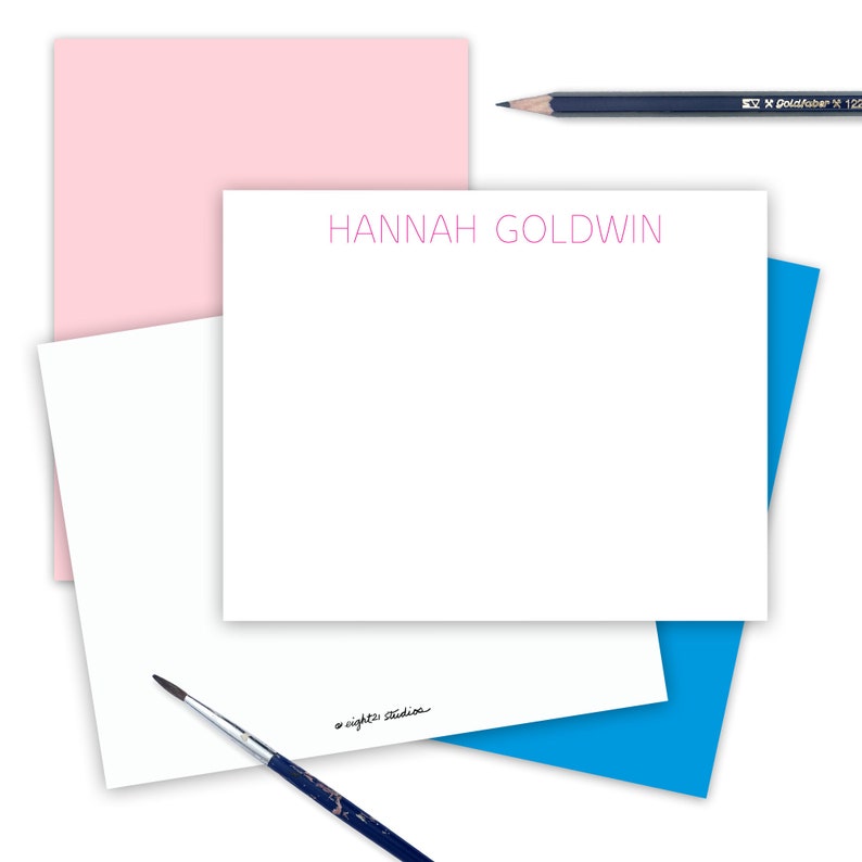 Modern Simple Stationery Gift Idea Personalized Stationery Etsy