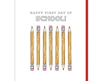 First Day of School, Have a Great Year Greeting Card, Back to School Card for Kids, Teachers, New School Year Card, Back to School Gifts