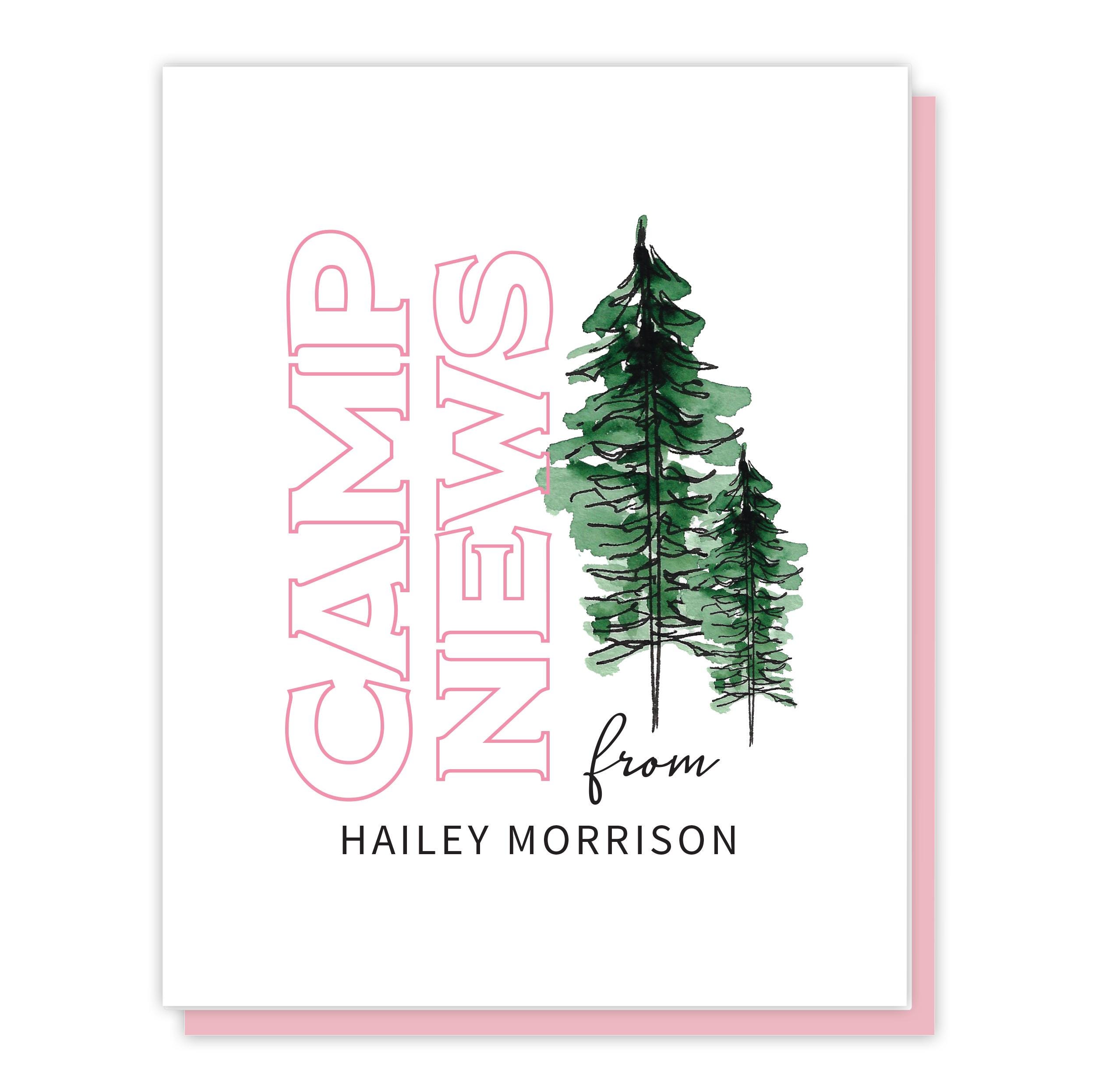 Summer Camp Notes, Camp Counselor Stationery Set of 10 Folded Notes, Kid Camp Stationery Personalized Cards, Sleep Away Camp, Camp Notecards