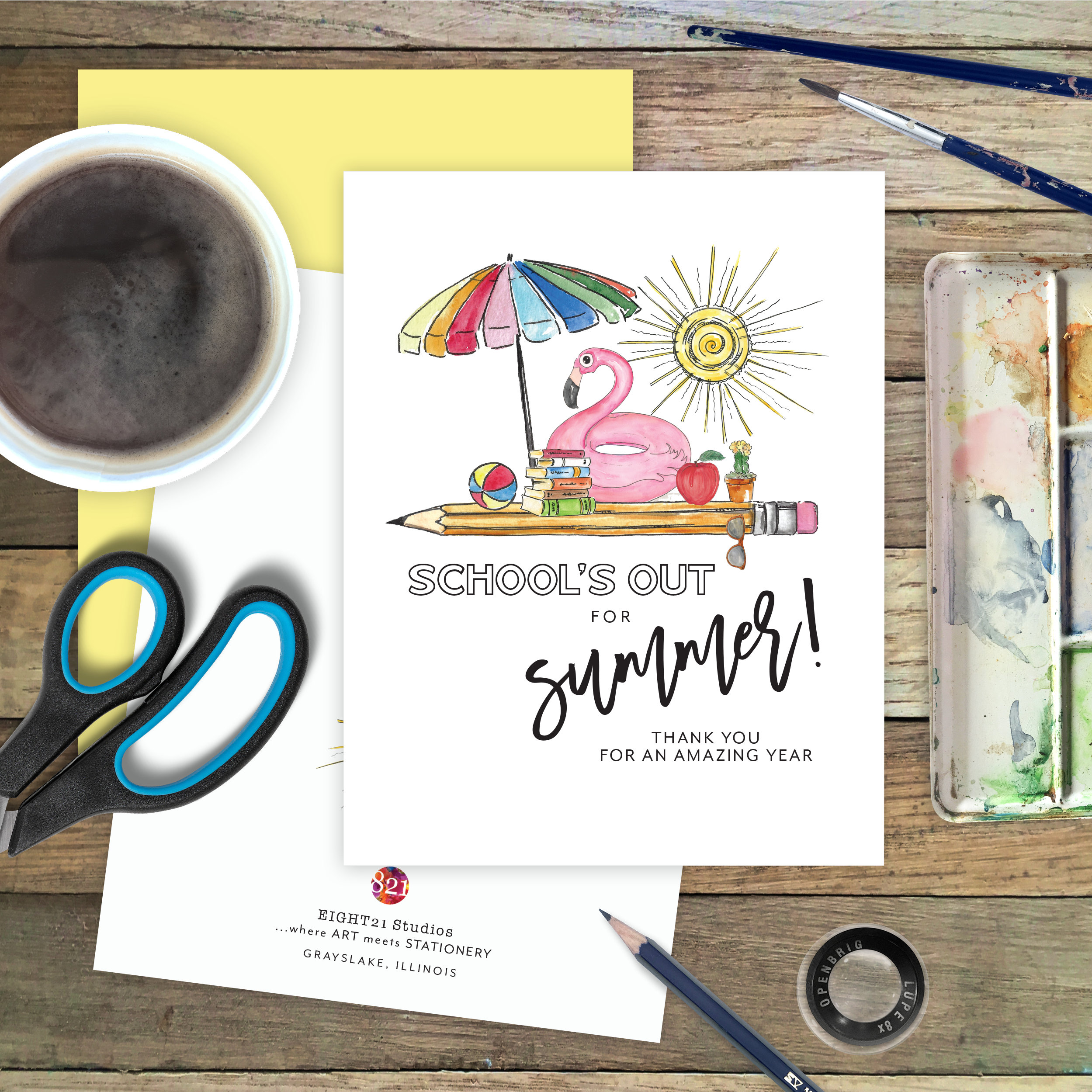 Teacher Appreciation Greeting Card, End of the Year School Card, Card ...