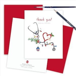 Dentist, Orthodontist or Dental Hygienist Christmas Card, Thank You Appreciation Worker, Holiday Gratitude Thank You for all You Do Holiday image 8