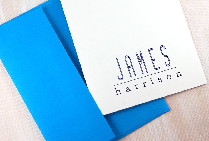 Custom Stationary For Men Mens Stationary Set Thank You Note Cards