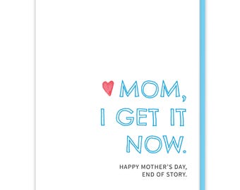 Mothers Day Card Funny Card for Mom Greeting Card, Happy Mothers Day Card, Appreciation Card for Mom, Cute Card for Mom, Funny Greeting Card