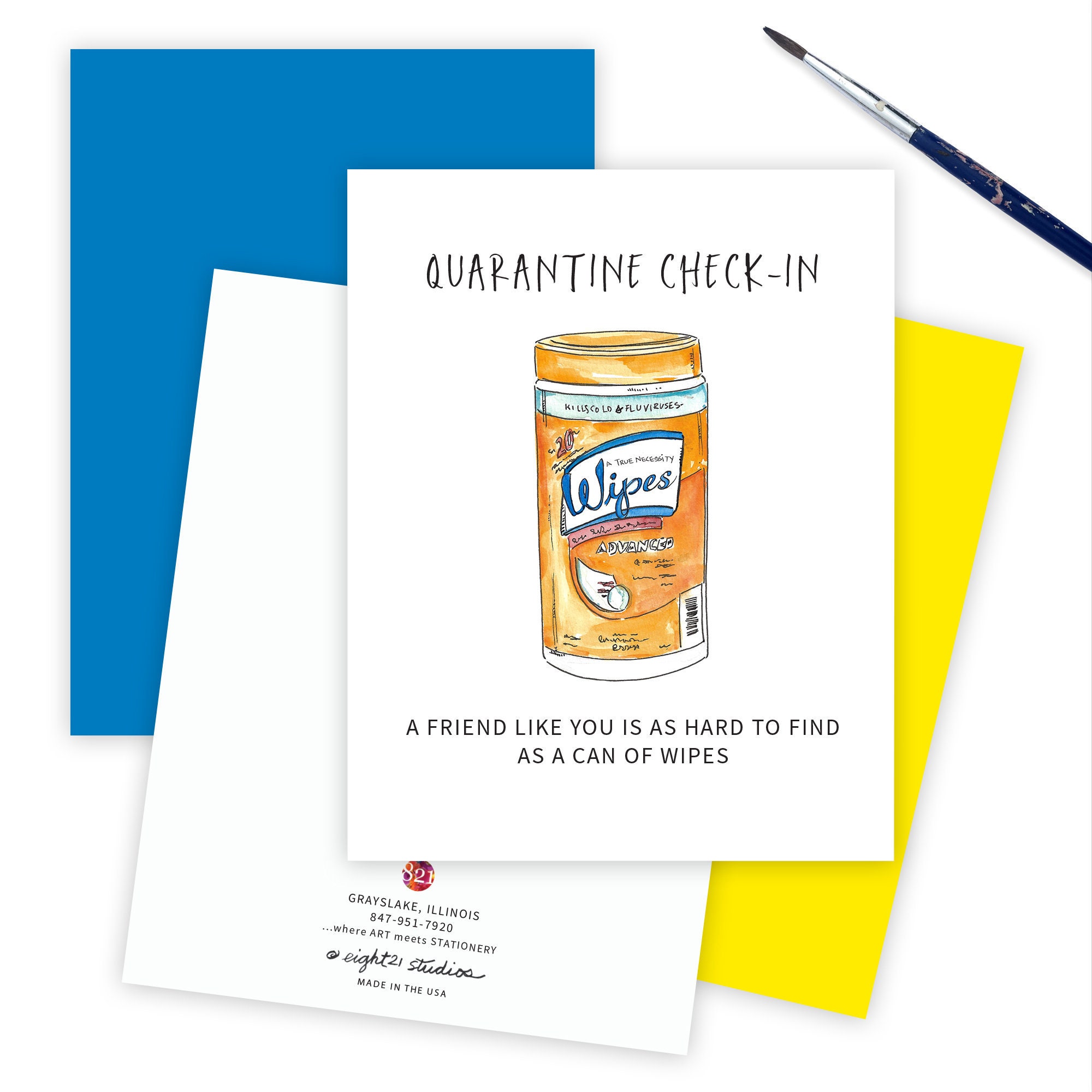 Quarantine Check In Card, Funny Card for Friend, Social Distancing Qu…