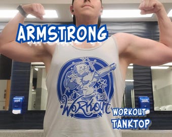 Camiseta sin mangas ARMSTRONG para entrenamiento en caso de duda / Tallas S-3X / Fullmetal Alchemist / Ajuste unisex / Anime Workout Gym