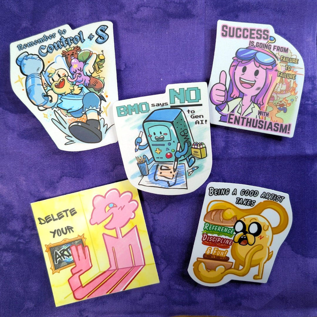 Adventure Time Art Stickers | 3 Inch Vinyl Adhesive | Creative Artist ...