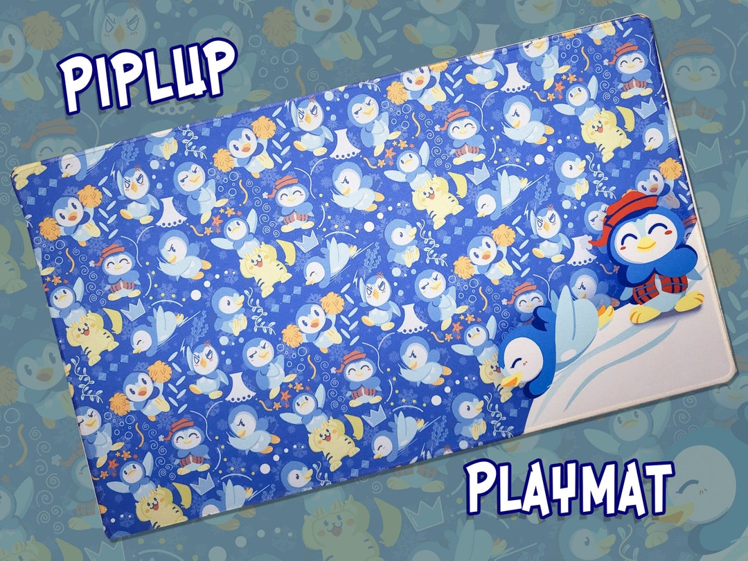 Piplup Pokemon Playmat Deskmat Penguins Cute Office Desk Etsy