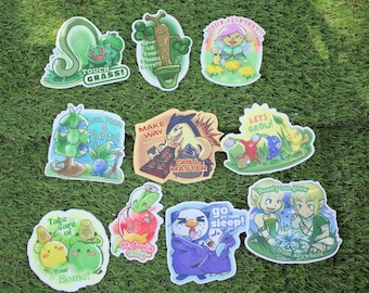 Pegatinas de jardinería y motivación de Nintendo / Vinilo de 3 a 3,5 pulgadas / Resistente al agua - Decoración para videojuegos