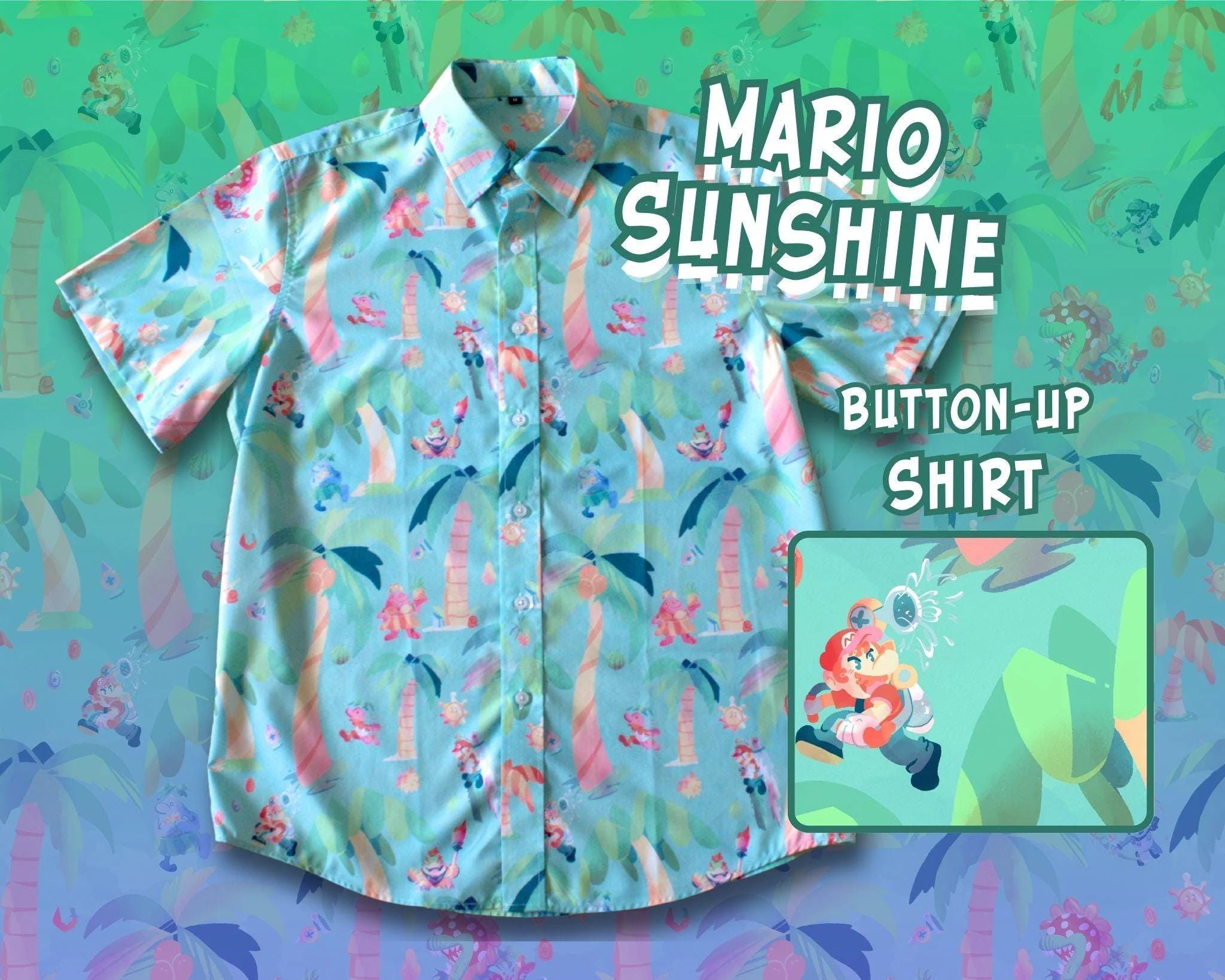 Mario Sunshine Button Up