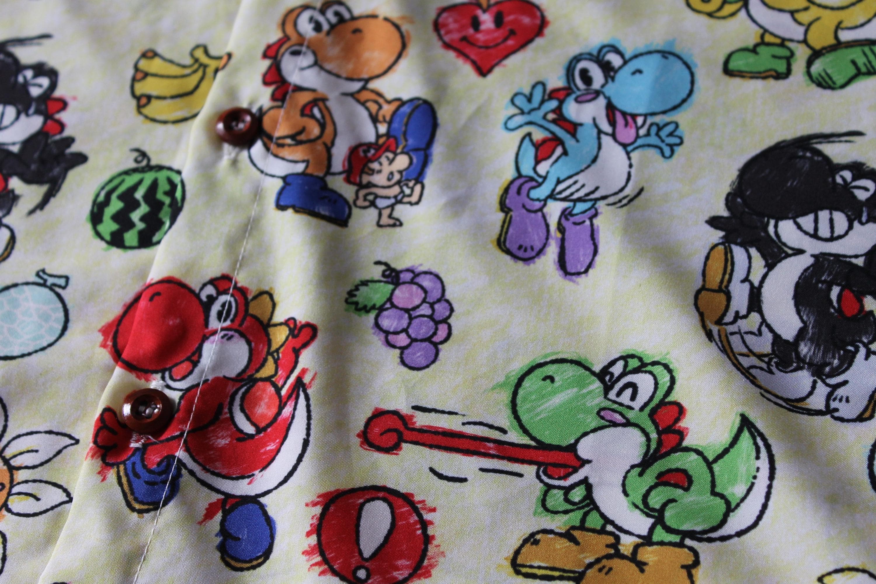 YOSHI Button up Shirt Sizes S-3X | Polyester | Nintendo, N64