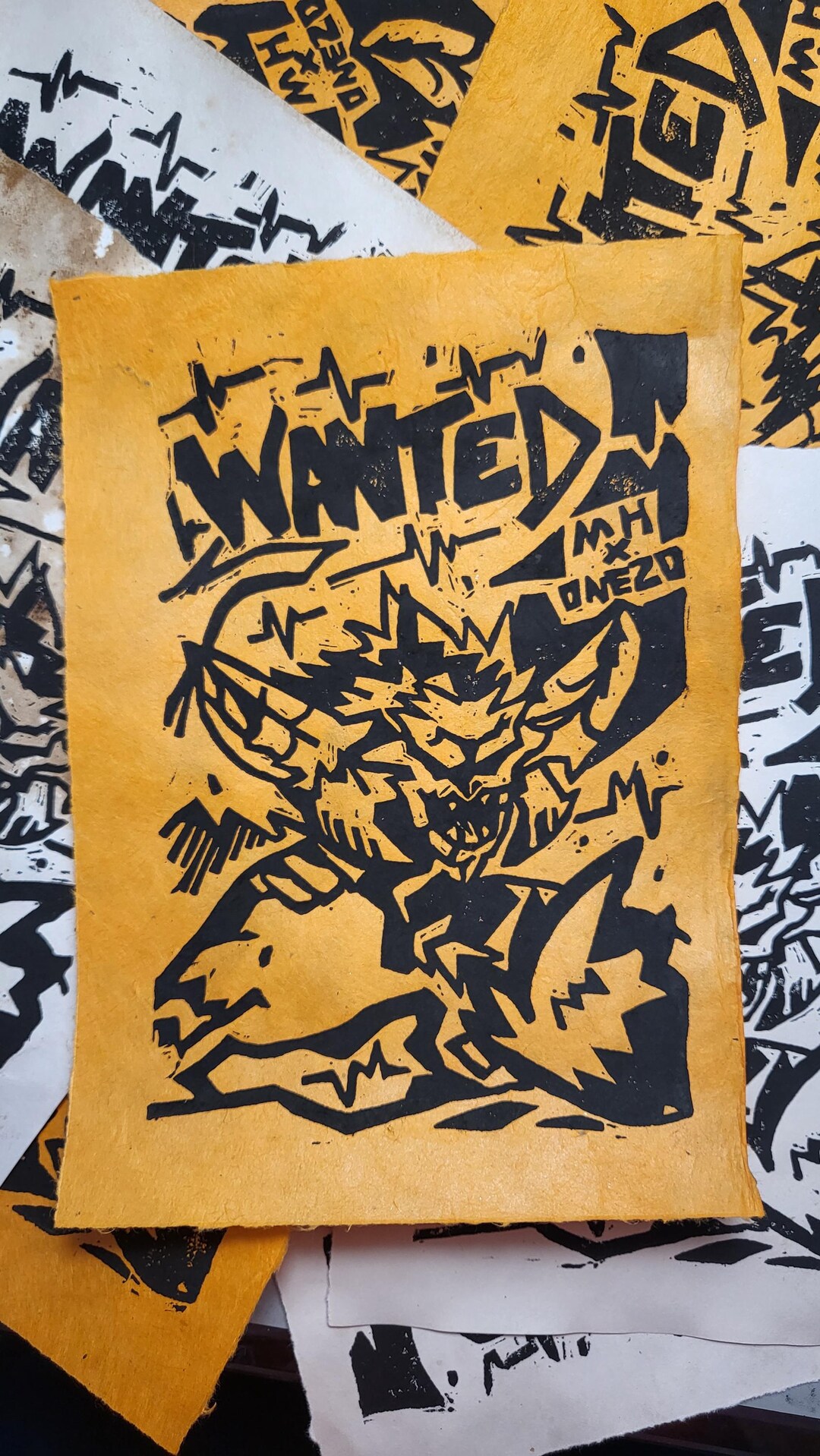 Rey Dau Monster Hunter Block Print 5 X 7