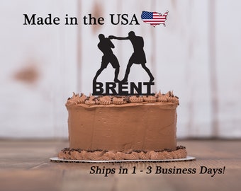Male Boxer Cake Topper Boxer Decor Cake Topper Male Boxing Etsy