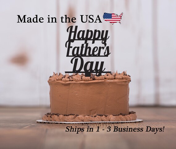 Fathers Day Cake Topper Any Name Party Decor Cake Topper Etsy