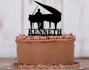 Grand Piano Cake Topper, Grand Piano, Baby Grand, Piano Man, Pianist, Concert, Cake Topper, Piano, Party Supplies, Party Decor, LT1307