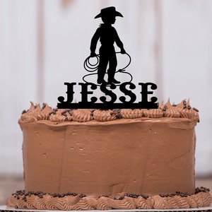 Cowboy Cake Topper, Farm, Cowboy, Lasso, Roper, Rodeo Cake Topper ...
