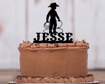 Cowboy Cake Topper, Farm, Cowboy, Lasso, Roper, Rodeo Cake Topper, Lariat, Cake Topper, Western Cake topper Birthday Party, Keepsake, LT1277