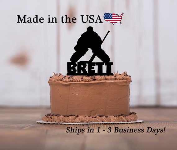 Hockey Goalie Cake Topper Ice Hockey Sports Theme Boys Etsy