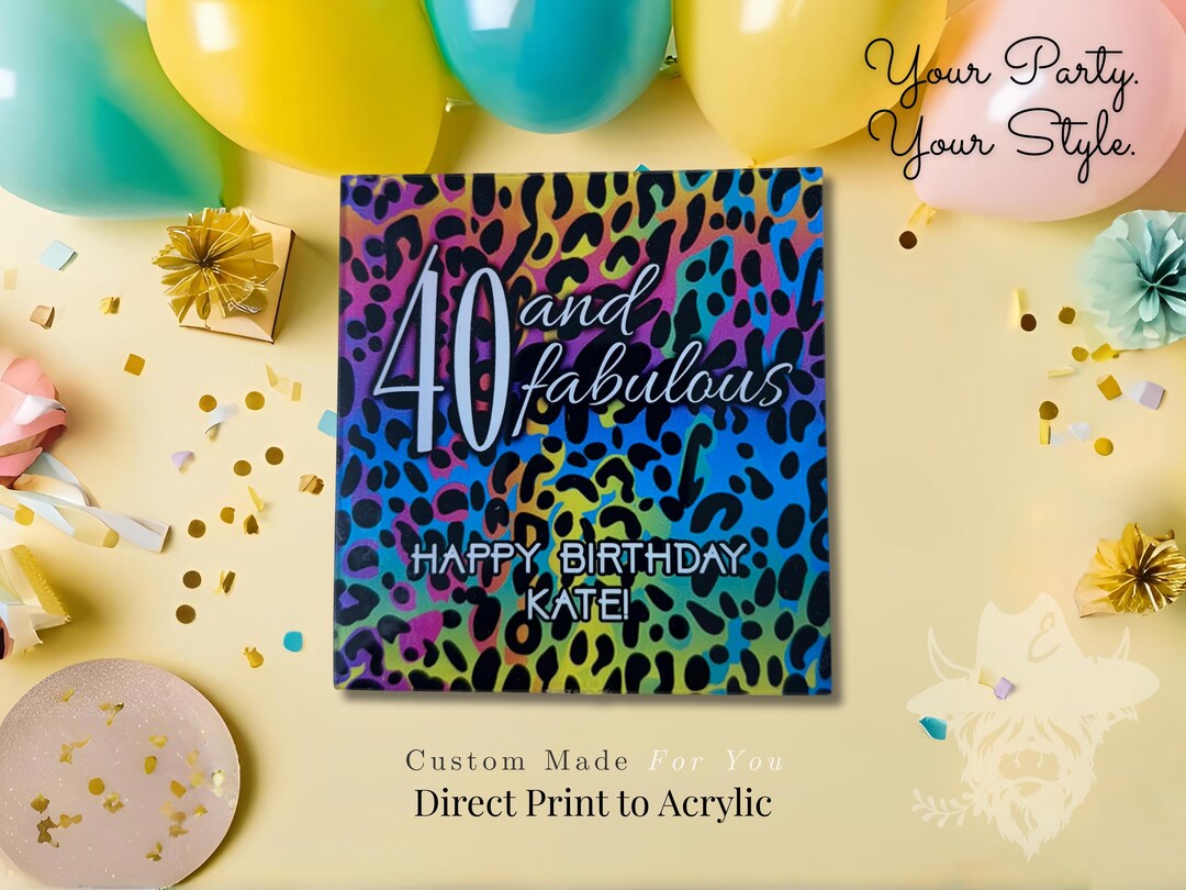 Personalized Photo Cake Topper: Custom Acrylic Birthday Decoration - Etsy