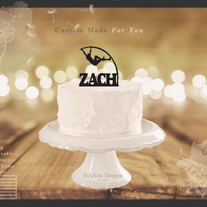 Pole Vault Cake Topper, Track and Field Decor, Custom Name Acrylic Topper, Athlete Keepsake, Sports Party Cake Topper, LT1167