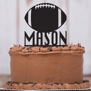 Football, Cake Topper, Athlete, Sports Theme, Boys Birthday Party, Tailgate Party, Personalized Keepsake, LT1120