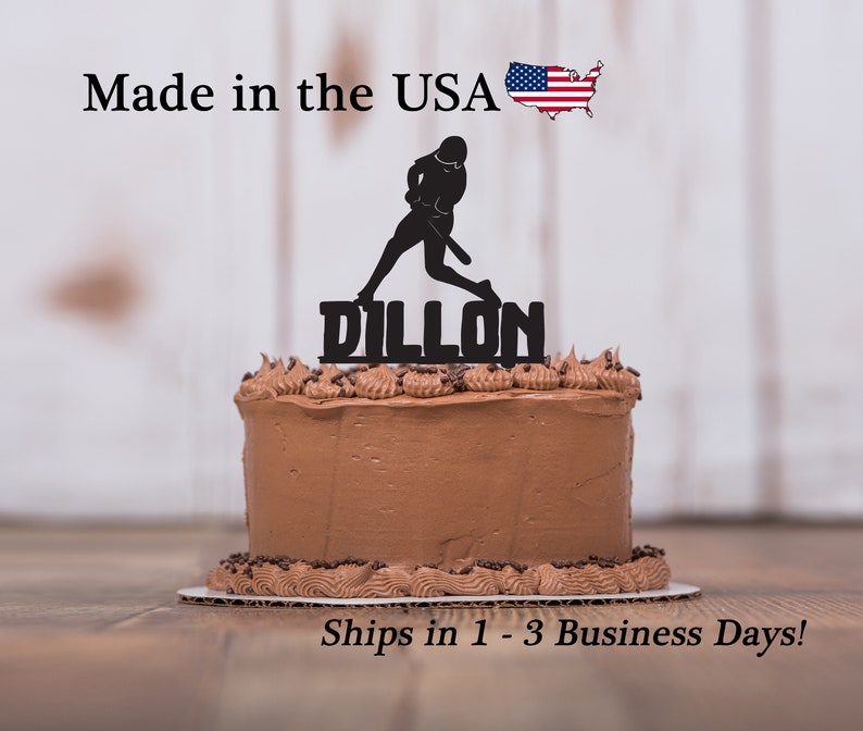 Baseball Cake Topper Baseball Player Personalized Keepsake Etsy