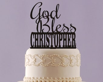 Baptism Cake Topper, Christening, Wedding Topper, Wedding Name, Baptism Cake, Graduation Name, Wedding Cake Topper, Keepsake, LT1258