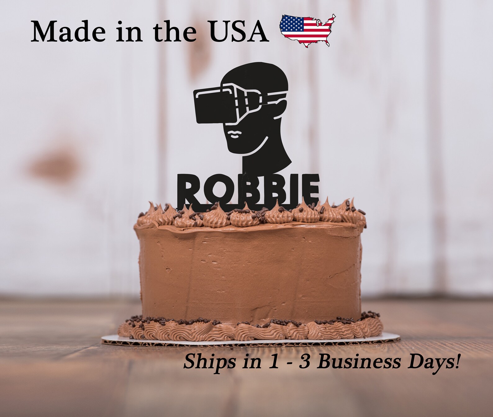 Virtual Reality Cake Topper VR Boys Birthday Party Gamer Etsy