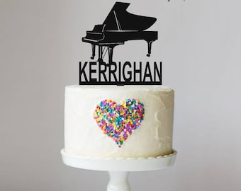 Grand Piano Cake Topper, Personalized Topper, Musician, Piano, Music Teachers, Party Supply, Cake Decor, Pianist, Suprise Party LT1092