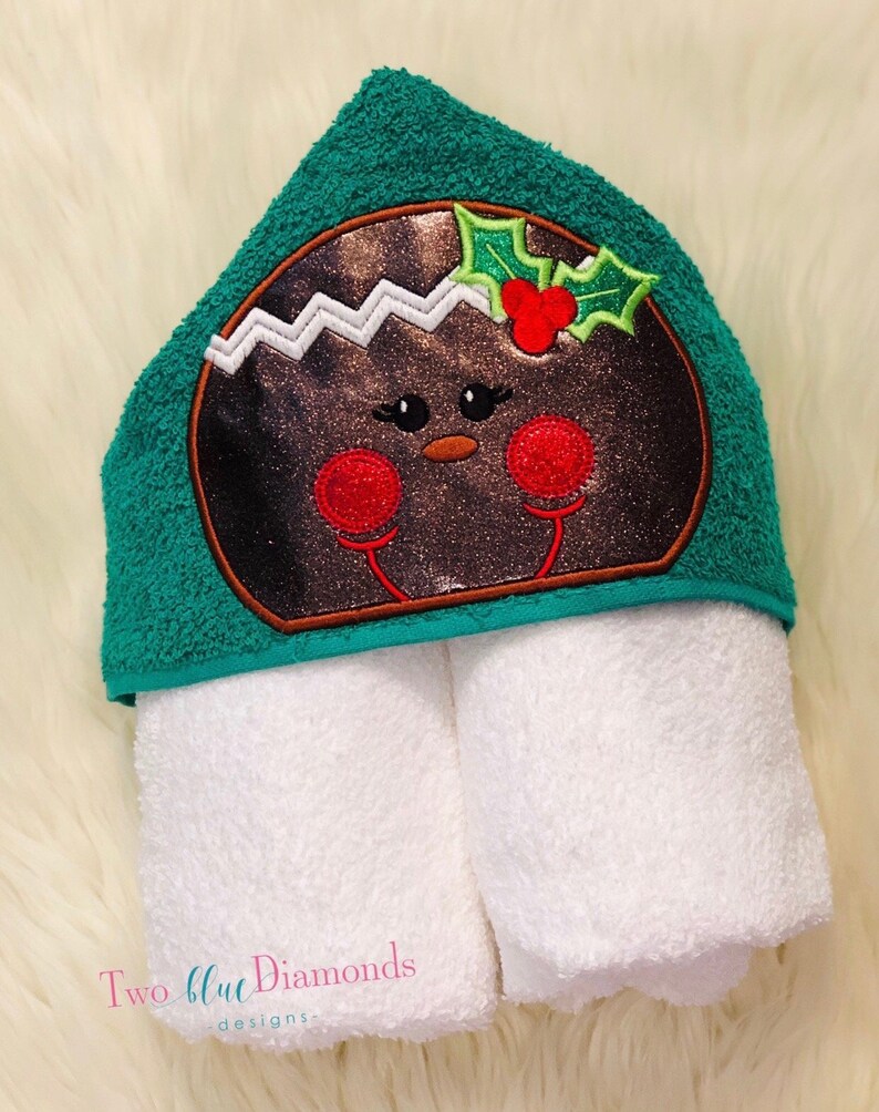 GIngerbread girl Christmas holiday bath hooded towel