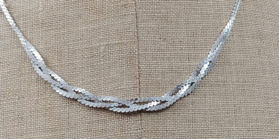 Silver braided deals necklace