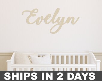 Wooden Name Sign up to 46" long - Large Wood Name - Nursery Decor - Baby Name Above Crib - Wooden Word - Name Wall Hanging