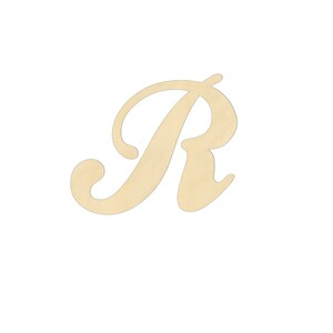 2&quot; - 34&quot; Wooden Letter &quot;R&quot; Nursery, Kids Room,  Wedding Decoration, Gift Tags. Ornaments, DIY, Art, Unfinished Wood, Door Wall Hanger 2447