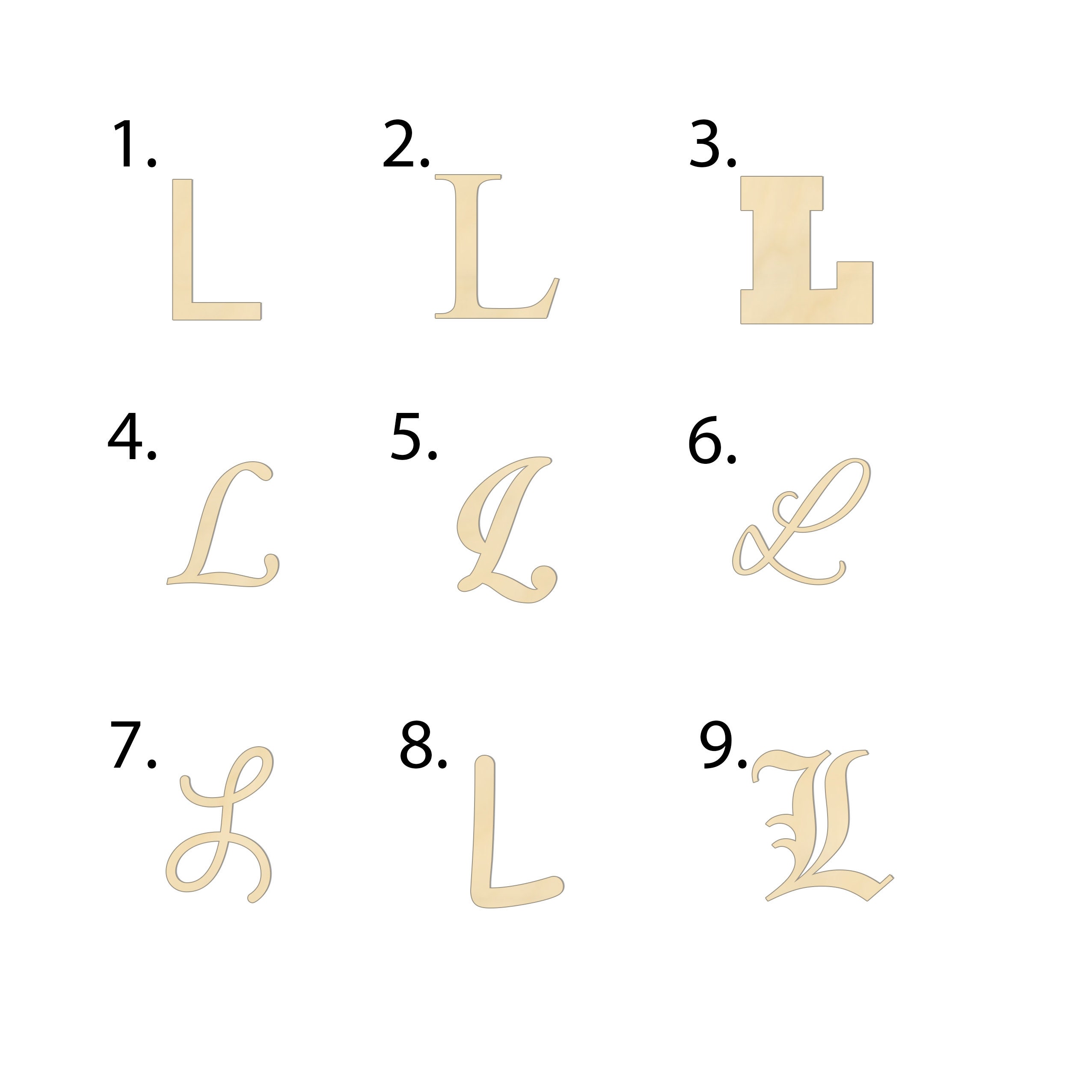 2" - 34" Wooden Letter "L" Kids Room, Nursery, Wedding Decoration, Gift Tags. Ornaments, DIY, Art, Unfinished Wood, Door Wall Hanger 2356