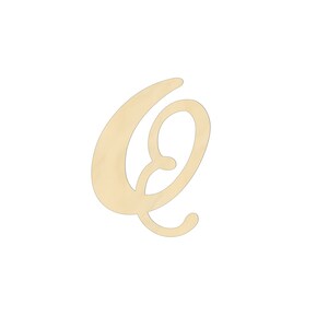 2&quot; - 34&quot; Wooden Letter &quot;Q&quot; Nursery, Kids Room,  Wedding Decoration, Gift Tags. Ornaments, DIY, Art, Unfinished Wood, Door Wall Hanger 2446