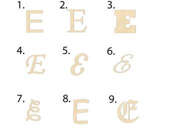 2" - 34" Wooden Letter "E" Kids Room, Nursery, Wedding Decoration, Gift Tags. Ornaments, DIY, Art, Unfinished Wood, Door Wall Hanger 2349
