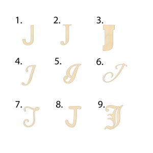 2&quot; - 34&quot; Wooden Letter &quot;J&quot; Kids Room, Nursery, Wedding Decoration, Gift Tags. Ornaments, DIY, Art, Unfinished Wood, Door Wall Hanger 2354