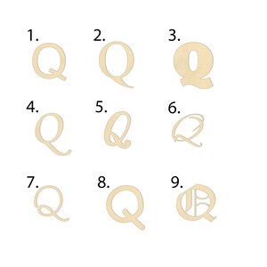 2&quot; - 34&quot; Wooden Letter &quot;Q&quot; Kids Room, Nursery, Wedding Decoration, Gift Tags. Ornaments, DIY, Art, Unfinished Wood, Door Wall Hanger 2361