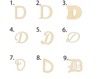 2" - 34" Wooden Letter "D" Kids Room, Nursery, Wedding Decoration, Gift Tags. Ornaments, DIY, Art, Unfinished Wood, Door Wall Hanger 2348
