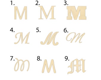 2" - 34" Wooden Letter "M" Kids Room, Nursery, Wedding Decoration, Gift Tags. Ornaments, DIY, Art, Unfinished Wood, Door Wall Hanger 2357