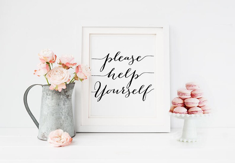 PRINTABLE Art Please Help Yourself Print 5x7 Wedding Sign | Etsy
