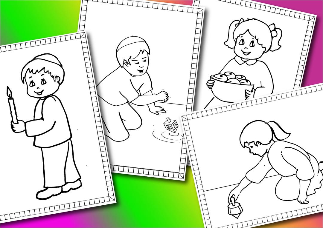 Hanukkah Coloring Page, Hanukka Decorations, Printable Hannukah ...