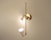 Contra 02 Sconce brass swing arm wall lamp light minimal modern mid-century inspired handmade adjustable