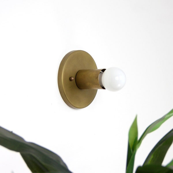 Trek Flat - modern minimal brass flush mount flushmount wall sconce ceiling fixture light lamp