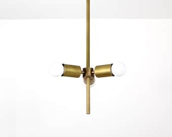 Trek Pinion Pendant lamp - minimal brass hanging light fixture ceiling chandelier