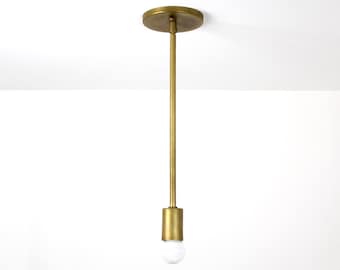 Trek Drop - modern brass pendant lamp light minimal rustic contemporary custom hanging chandelier fixture